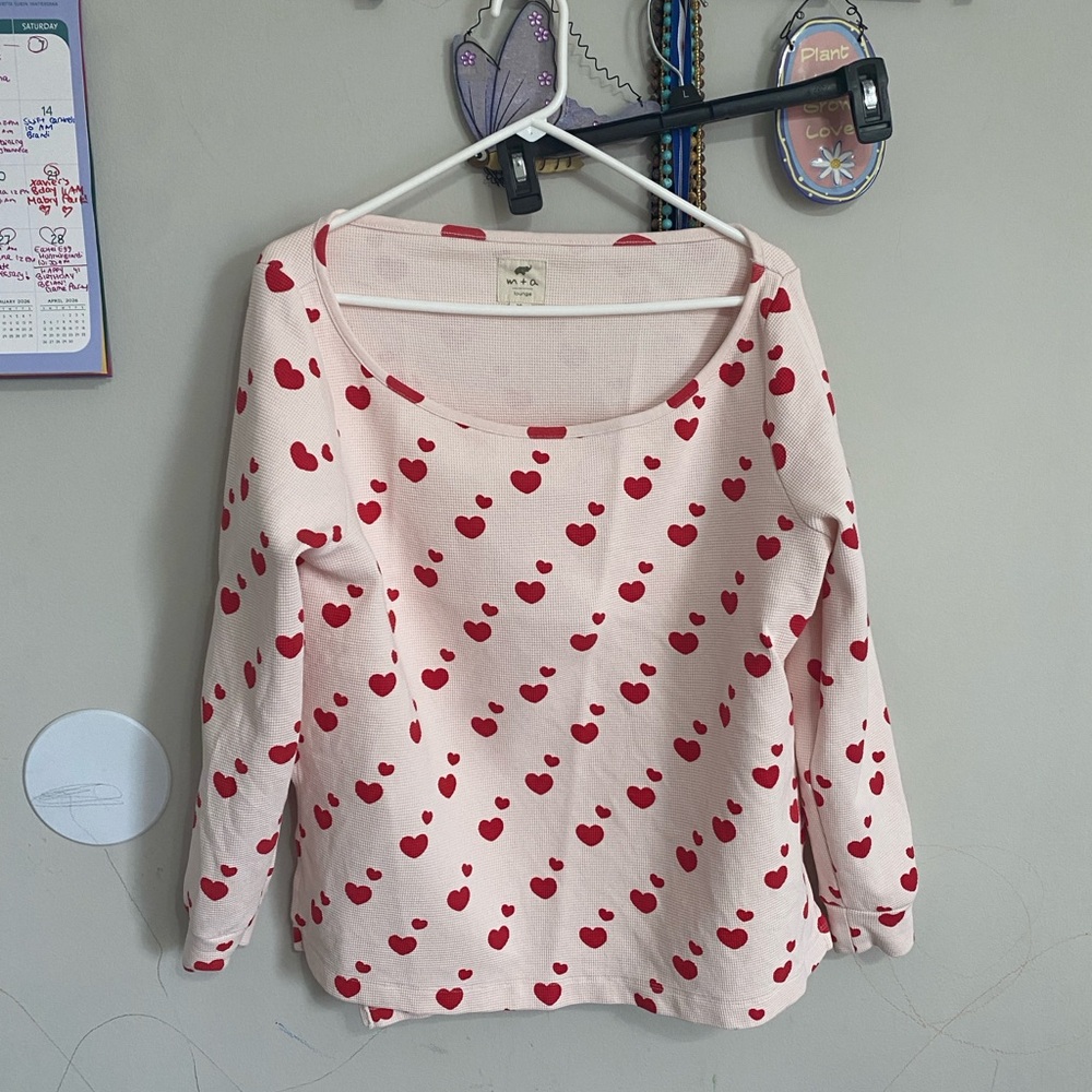 ORGANIC Lounge Waffle Knit Pink NURSING Top
